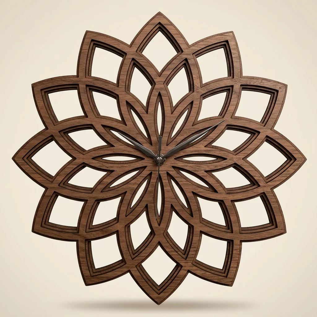 Reloj de pared mandala flor de loto