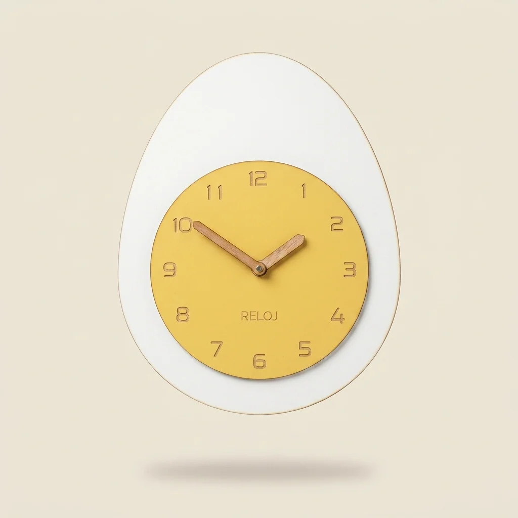 Reloj de pared huevo frito para cocina